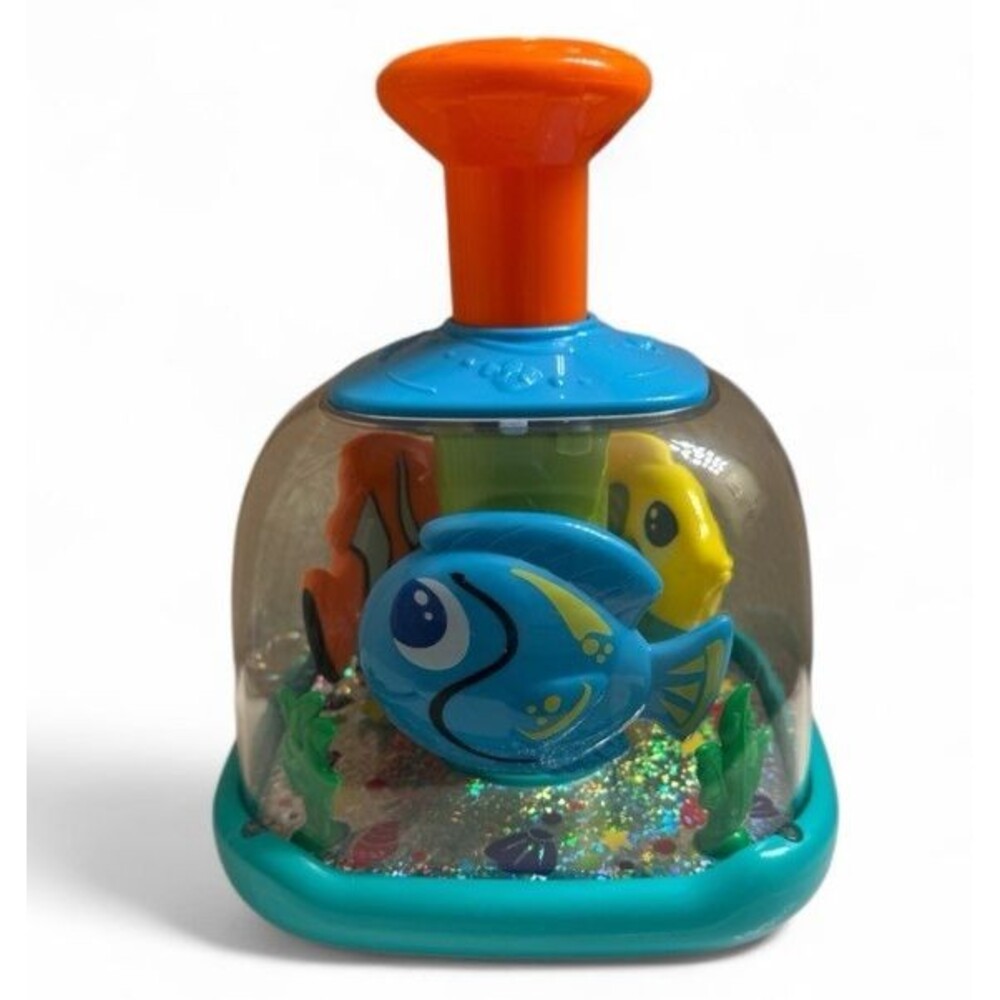 Playright Aquarium Push & Spin 6m+ Spinner Toy Baby Toddler Fish Ocean